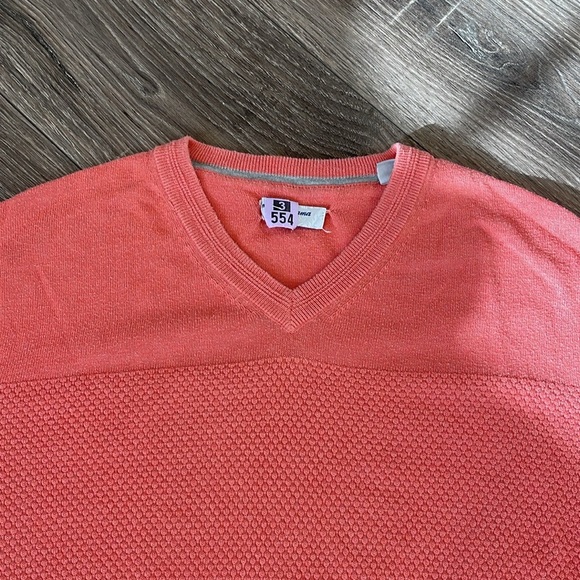 Mens Coral Tommy Bahama Lightweight Sweater - Picture 2 of 6